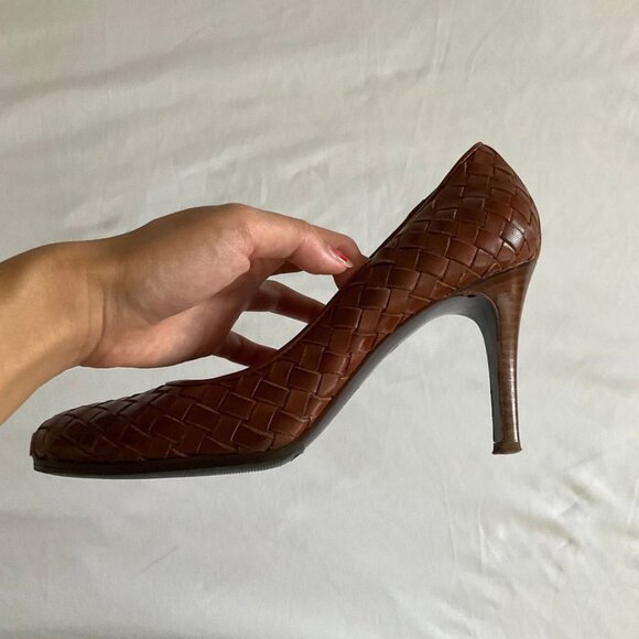 COLE HAAN Woven Leather Heels - Picture 5 of 6